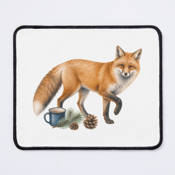 Item preview, Watercolor Fox Woodland Trail Art designed and sold by Wild Whimsy Studio.