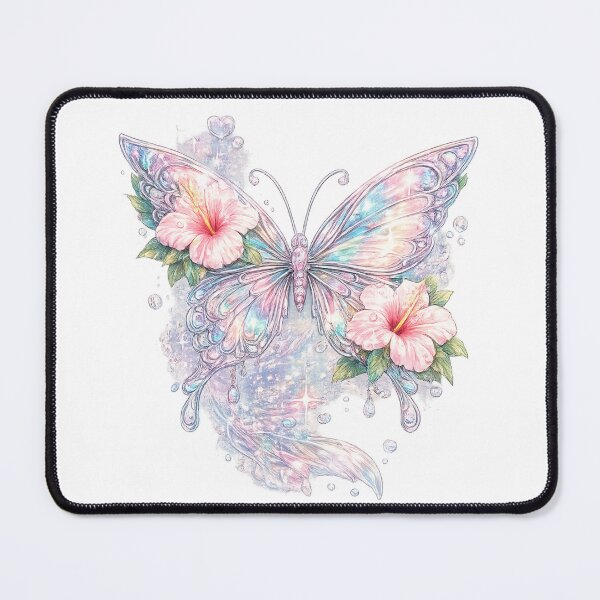 Item preview, Iridescent Crystal Butterfly Hibiscus Y2K Tropical Aesthetic designed and sold by y2ktropical.