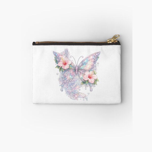 Item preview, Iridescent Crystal Butterfly Hibiscus Y2K Tropical Aesthetic designed and sold by y2ktropical.