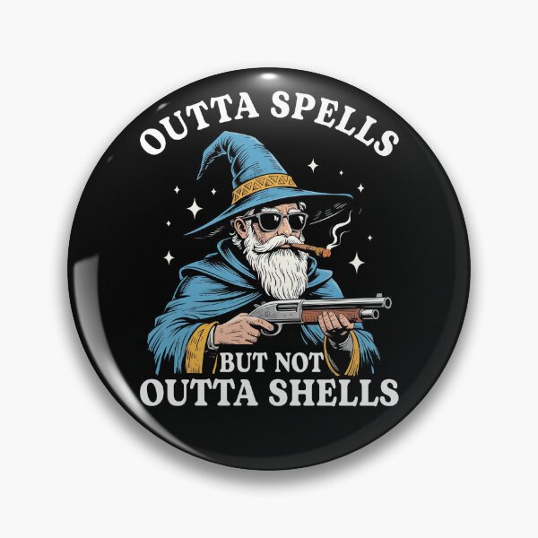 Item preview, Outta Spells But Not Outta Shells Funny Wizard Meme designed and sold by nosu-art-pod.