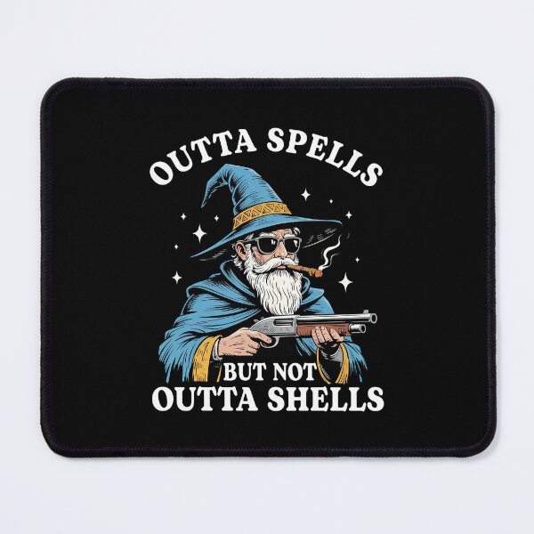 Item preview, Outta Spells But Not Outta Shells Funny Wizard Meme designed and sold by nosu-art-pod.