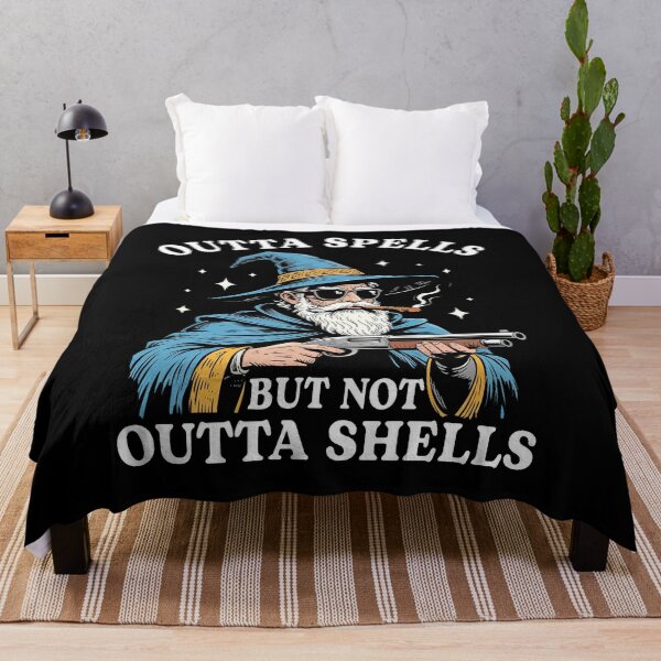 Item preview, Outta Spells But Not Outta Shells Funny Wizard Meme designed and sold by nosu-art-pod.