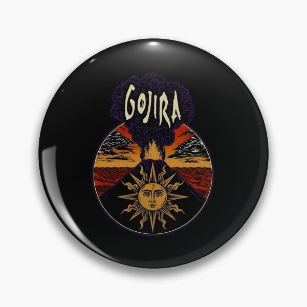 Item preview, Gojira Volcano Sun Retro Metal Art designed and sold by Sunnay1989.