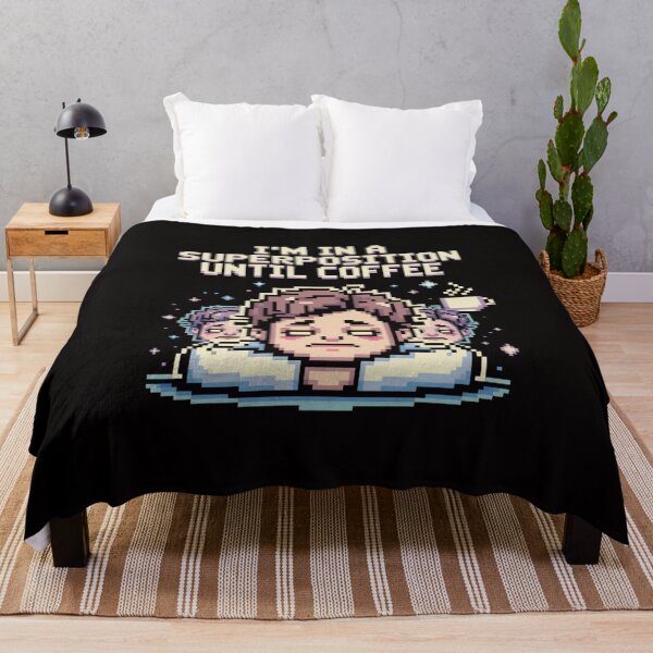 Item preview, I'm in a Superposition Until Coffee. Pixel Art Design. designed and sold by Peter Stawicki.