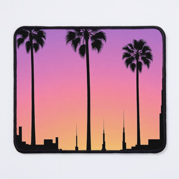 Item preview, Palm City Skyline Sunset Retro Gradient designed and sold by Moodoncraft-.