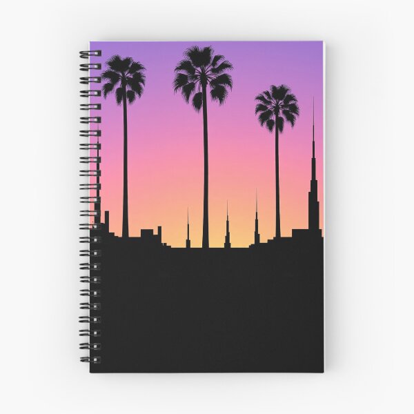 Item preview, Palm City Skyline Sunset Retro Gradient designed and sold by Moodoncraft-.