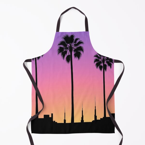 Item preview, Palm City Skyline Sunset Retro Gradient designed and sold by Moodoncraft-.