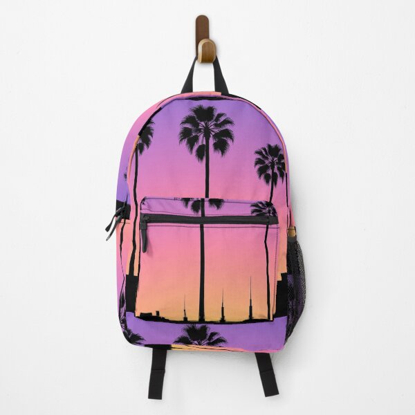 Item preview, Palm City Skyline Sunset Retro Gradient designed and sold by Moodoncraft-.