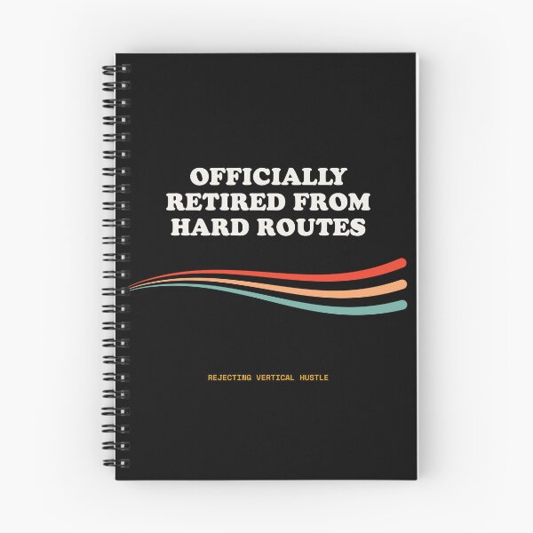 Item preview, Officially Retired From Hard Routes Funny Bouldering Burnout Retro designed and sold by SlothcoreVibes.