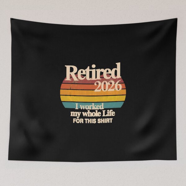 Item preview, Retired 2026 I Worked My Whole Life for This Shirt, Funny Retirement Gift, Vintage Sunset Retiree  designed and sold by Zizo-DR44.
