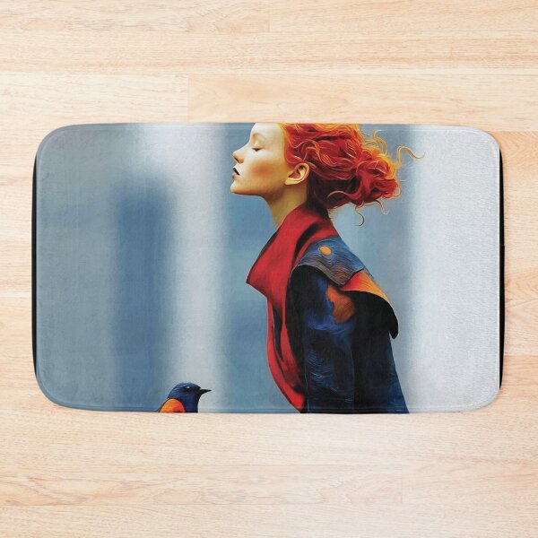 Item preview, Woman With Bird By Window Art designed and sold by RamyGallery.