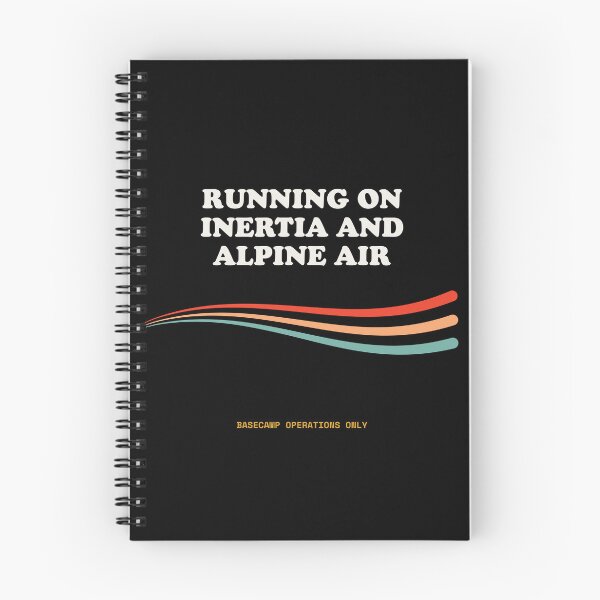 Item preview, Running On Inertia And Alpine Air Ironic Mountain Reluctance Retro designed and sold by SlothcoreVibes.