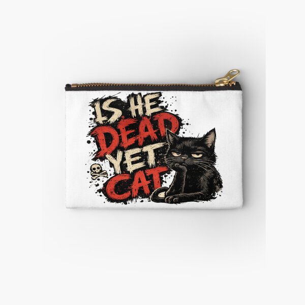 Item preview, Is He Dead Yet Cat Dark Humor Retro designed and sold by madebysiwa.