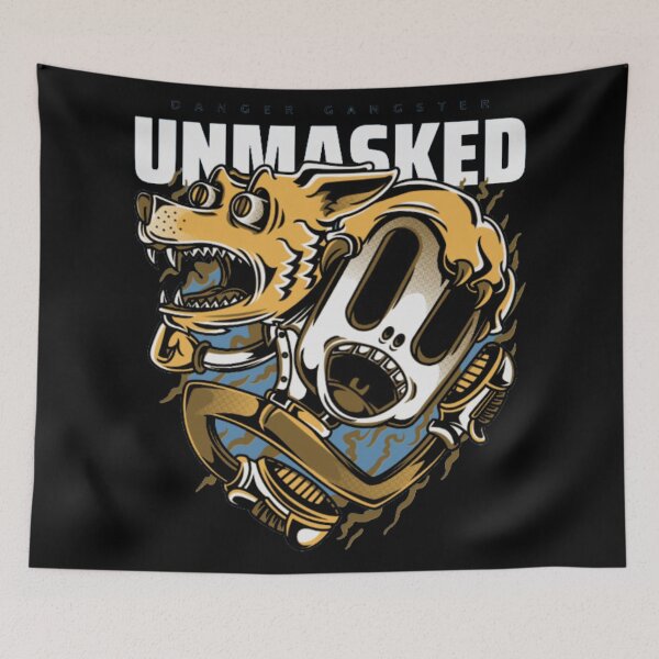 Item preview, Danger Gangster Unmasked - Retro Cartoon Wolf designed and sold by GenZFashion000.
