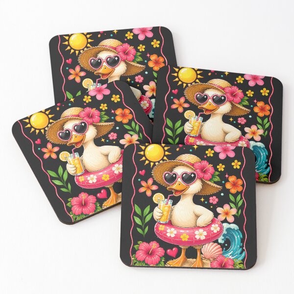 Item preview, Floral Duck Tropical Vacation Float Florid Beach Summer designed and sold by Littermin.