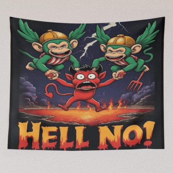 Item preview, Flying Monkeys and Satan designed and sold by BlackSheeper.