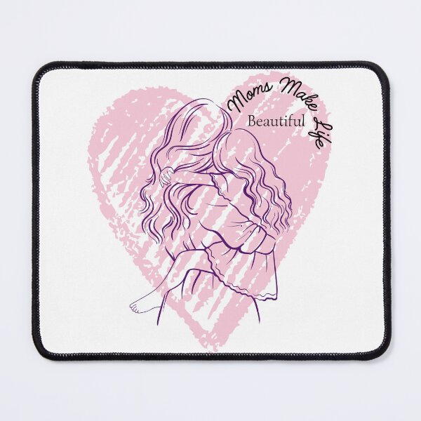 Item preview, Moms Make Life Beautiful Mother and Daughter Heart Gift designed and sold by byLizedesigns.