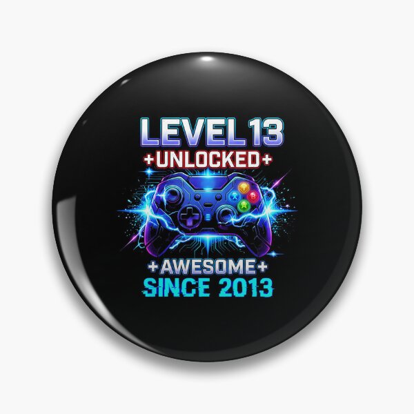 Item preview, Level 13 Unlocked Gamer Birthday Awesome Since 2013 Neon Controller designed and sold by FGTV2021.
