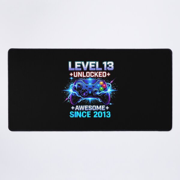 Item preview, Level 13 Unlocked Gamer Birthday Awesome Since 2013 Neon Controller designed and sold by FGTV2021.