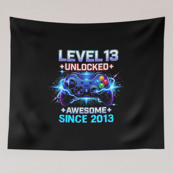 Item preview, Level 13 Unlocked Gamer Birthday Awesome Since 2013 Neon Controller designed and sold by FGTV2021.
