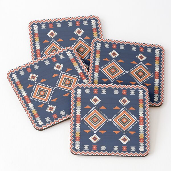 Item preview, Bold Southwestern Indigo Geometric Illustration designed and sold by arteresting-art.