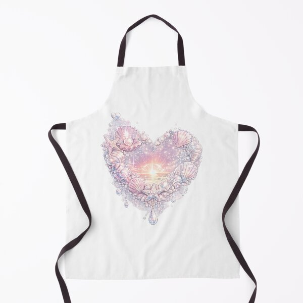 Item preview, Pearl Shell Heart Sunset Y2K Tropical Ocean Aesthetic designed and sold by y2ktropical.