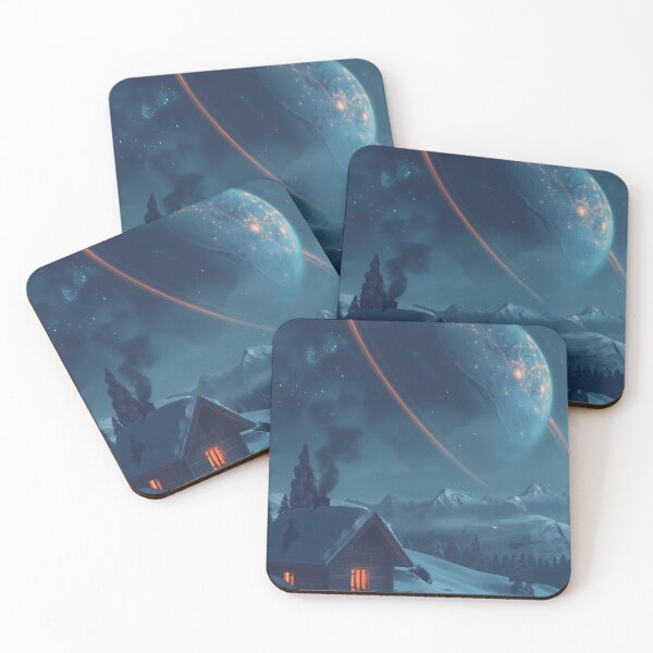 Item preview, Cosmic Winter Cabin Night designed and sold by QuantumDrift.