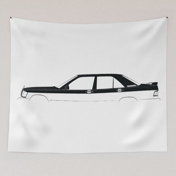 Item preview, 190 E 2.3-16 (W201) (Black) designed and sold by Car Silhouettes.