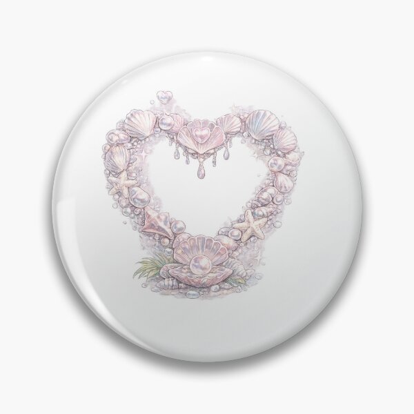 Item preview, Pearl Shell Heart Wreath Y2K Mermaid Ocean Aesthetic designed and sold by y2ktropical.