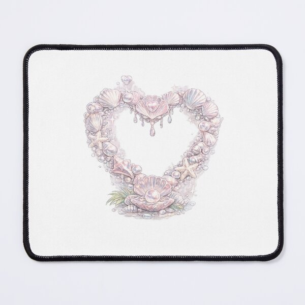 Item preview, Pearl Shell Heart Wreath Y2K Mermaid Ocean Aesthetic designed and sold by y2ktropical.