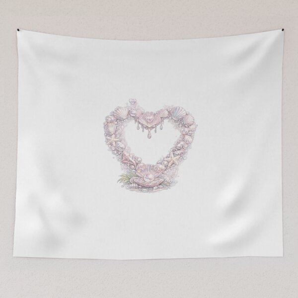Item preview, Pearl Shell Heart Wreath Y2K Mermaid Ocean Aesthetic designed and sold by y2ktropical.
