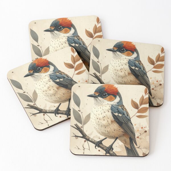 Item preview, Vintage Bird on Branch Illustration - Nature Wall Art designed and sold by Kavin786.