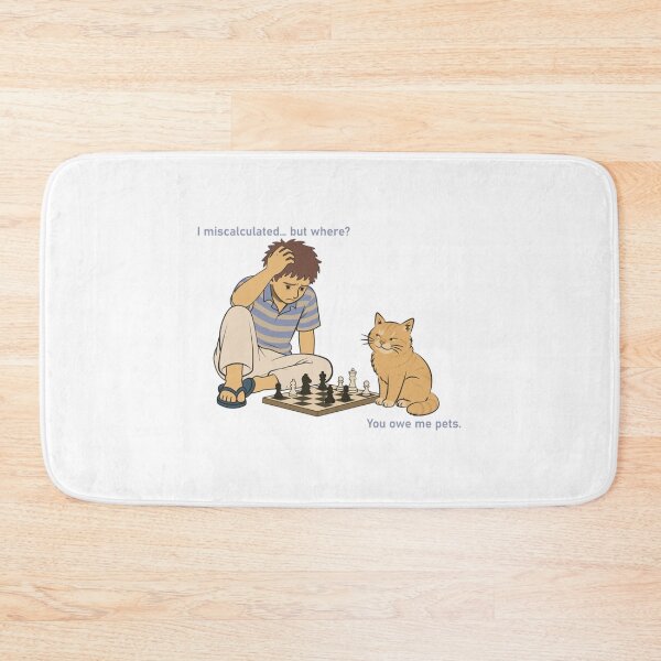 Item preview, Chess Cat Meme You Owe Me Pets Funny Illustration designed and sold by CoolDanaDesign.