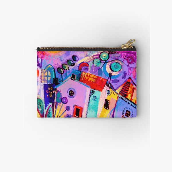 Item preview, Colorful Dreamy Village Painting with Whimsical European Street Vibes designed and sold by eliramaison.