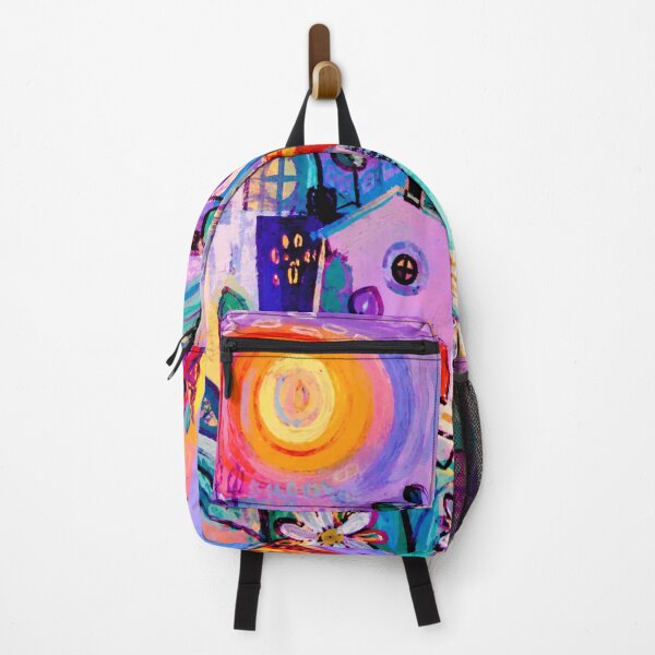 Item preview, Colorful Dreamy Village Painting with Whimsical European Street Vibes designed and sold by eliramaison.