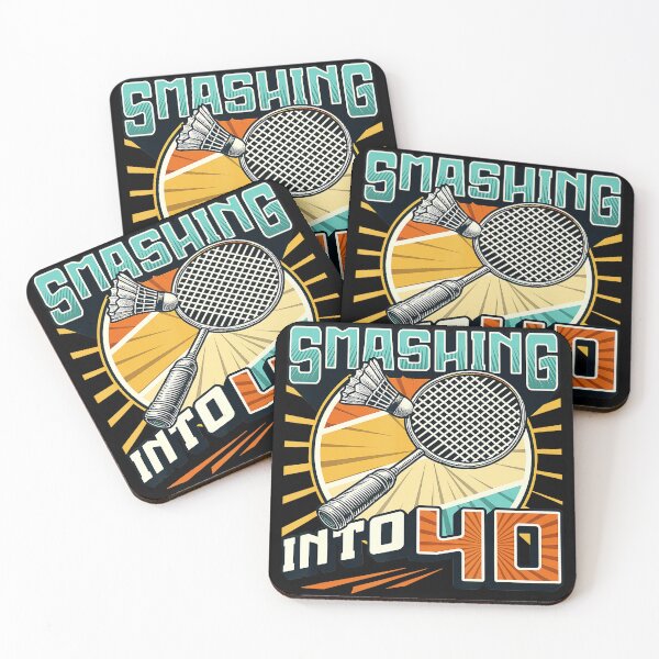 Item preview, Smashing Into 40 Funny Badminton Birthday Retro Sports designed and sold by allistermariam.