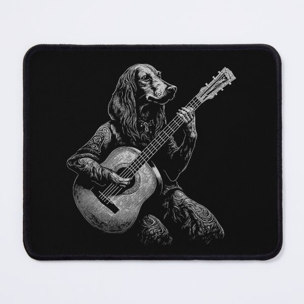 Item preview, Funny Long Hair Dachshund Guitarist Acoustic Guitar Mom Dad Kids designed and sold by rafaeltto.