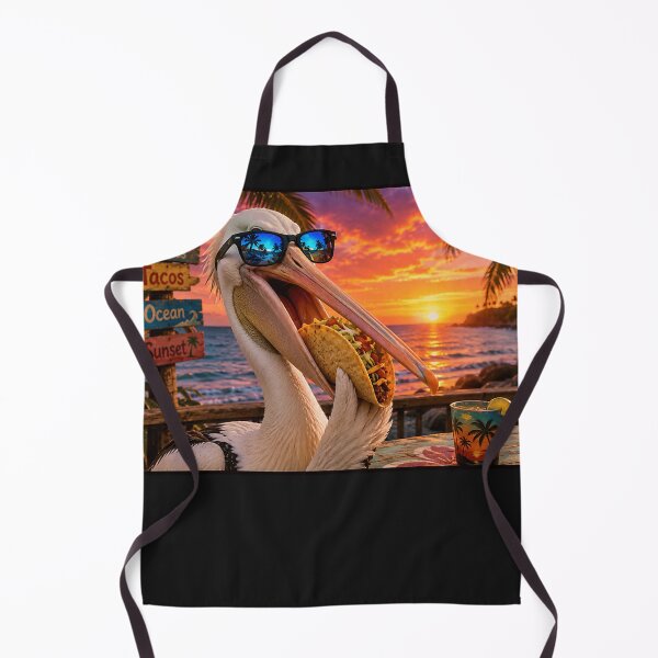Item preview, Pelican Taco Sunset Beach Funny Tropical Bird Art designed and sold by Littermin.
