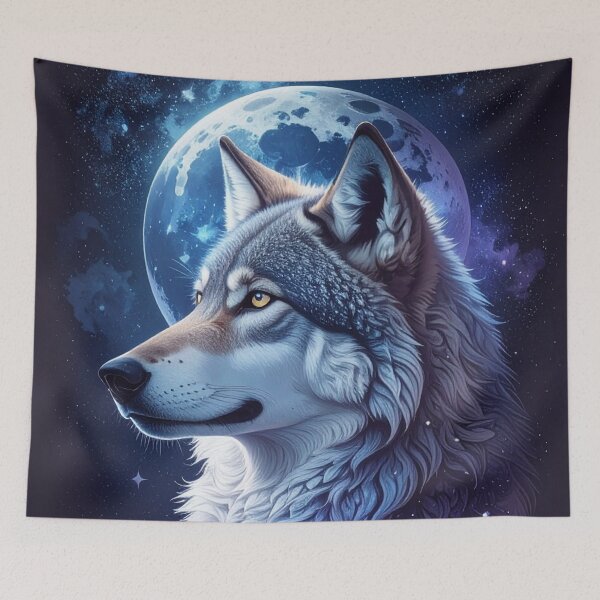 Item preview, Celestial Wolf Under Moonlight designed and sold by Kavin786.