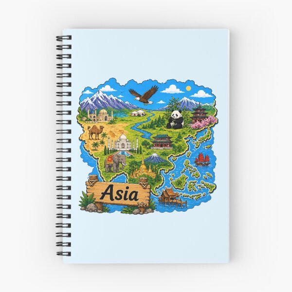 Item preview, Asia Scenic Map designed and sold by Myra365Art.