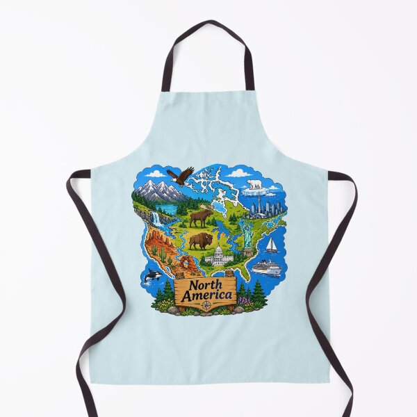 Item preview, North America Scenic Map designed and sold by Myra365Art.