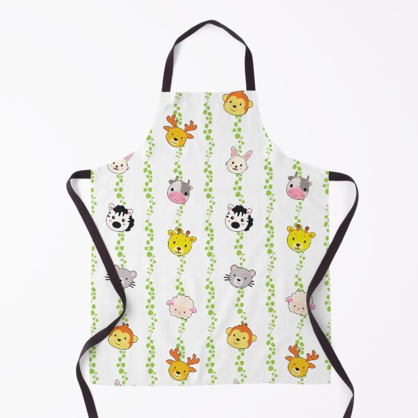 Item preview, Cute Kawaii Jungle Animals Safari Seamless Pattern Design designed and sold by NadDot.