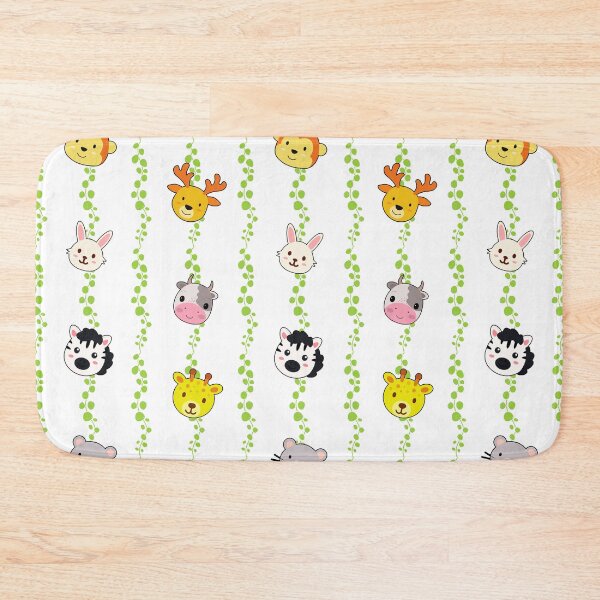 Item preview, Cute Kawaii Jungle Animals Safari Seamless Pattern Design designed and sold by NadDot.