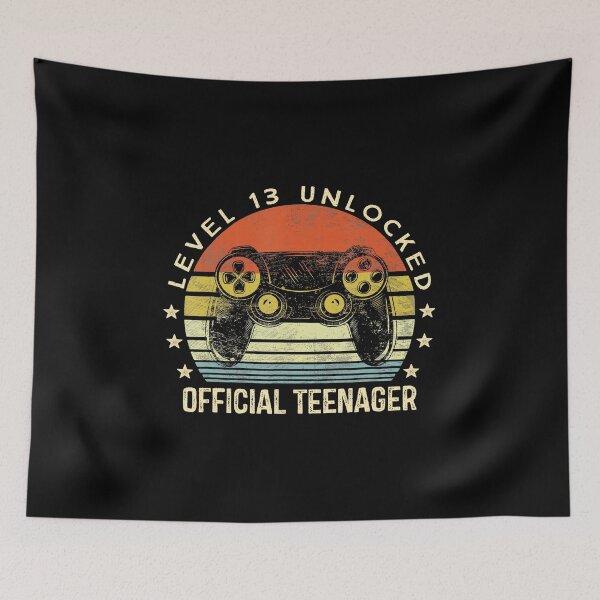 Item preview, Level 13 Unlocked Official Teenager Vintage Gamer Birthday designed and sold by FGTV2021.