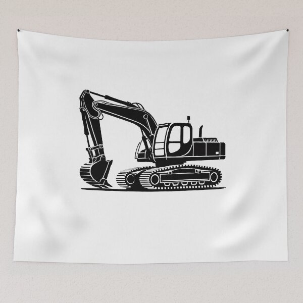 Item preview, Classic Excavator Silhouette Design designed and sold by quigeebo designs.
