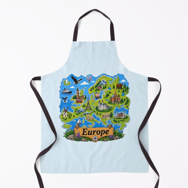 Item preview, Europe Scenic Map designed and sold by Myra365Art.