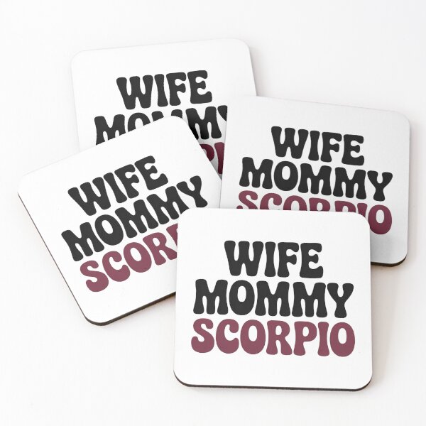 Item preview, Retro Wife Mommy Scorpio Zodiac Typography Design designed and sold by Cool-cat-art.