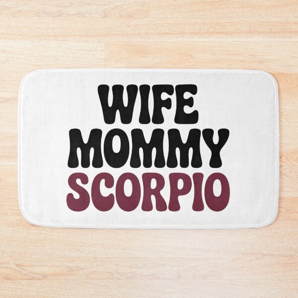 Item preview, Retro Wife Mommy Scorpio Zodiac Typography Design designed and sold by Cool-cat-art.