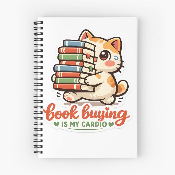 Item preview, Book Buying Is My Cardio Funny Reader Cat Design designed and sold by Naviora.