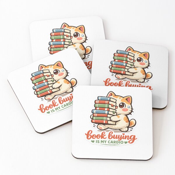 Item preview, Book Buying Is My Cardio Funny Reader Cat Design designed and sold by Naviora.